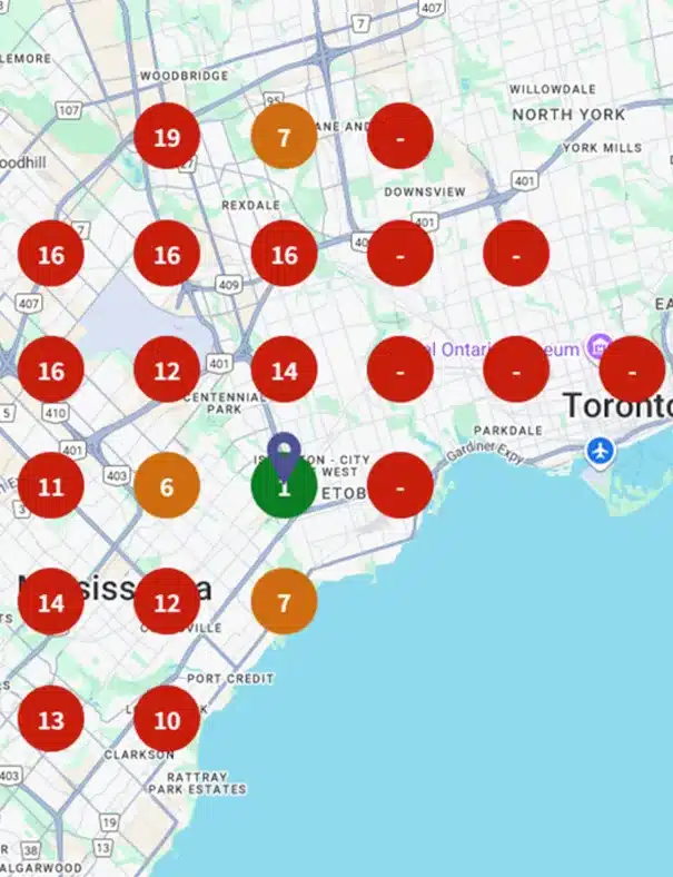 Drain Rescue Plumbers map visibility before