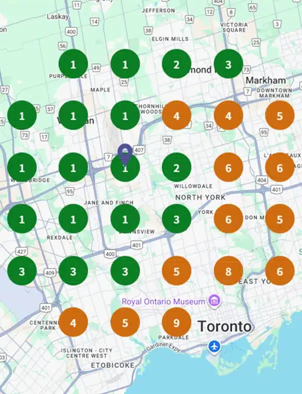 Sosna Home Renovations map visibility after