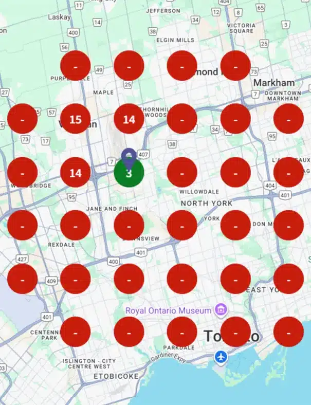 Sosna Home Renovations map visibility before
