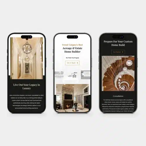 McKinley Masters mobile website design